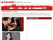 Tablet Screenshot of dating.canadaspace.com