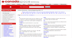 Desktop Screenshot of dictionary.canadaspace.com